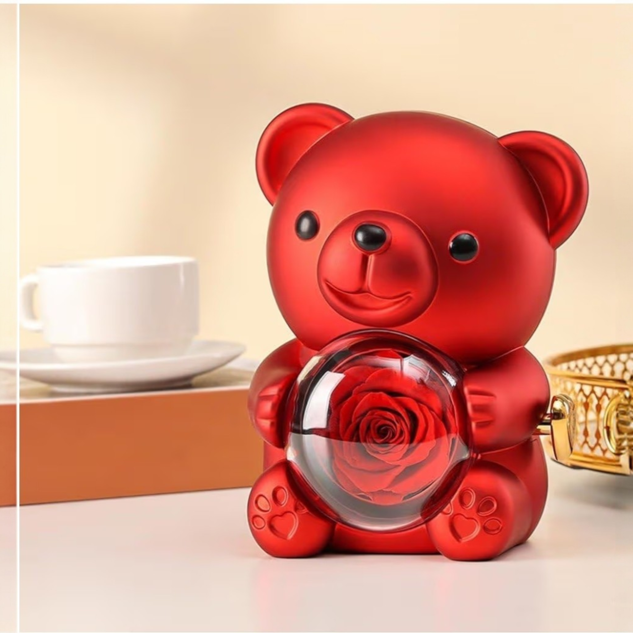 Regalo osito con rosa eterna