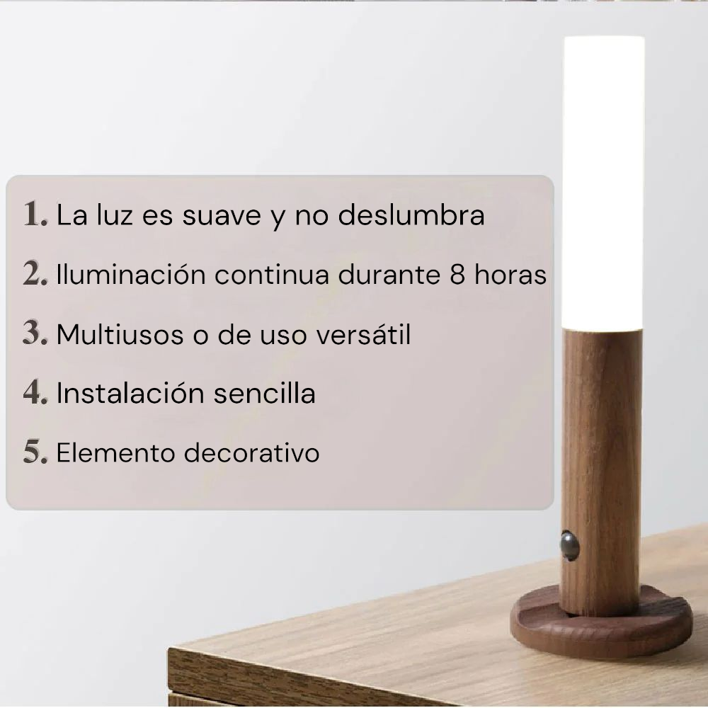 Luz Nocturna LED Magnética con Sensor de Movimiento
